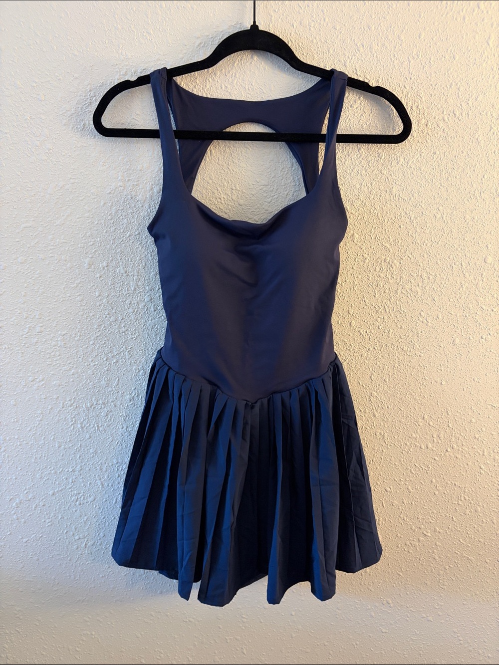 Complete Lifestyle Navy Pleated Skater Dress